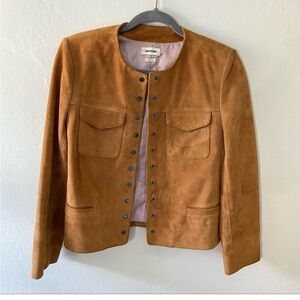 Zadig & Voltaire Brown Suede Button-Front Jacket
